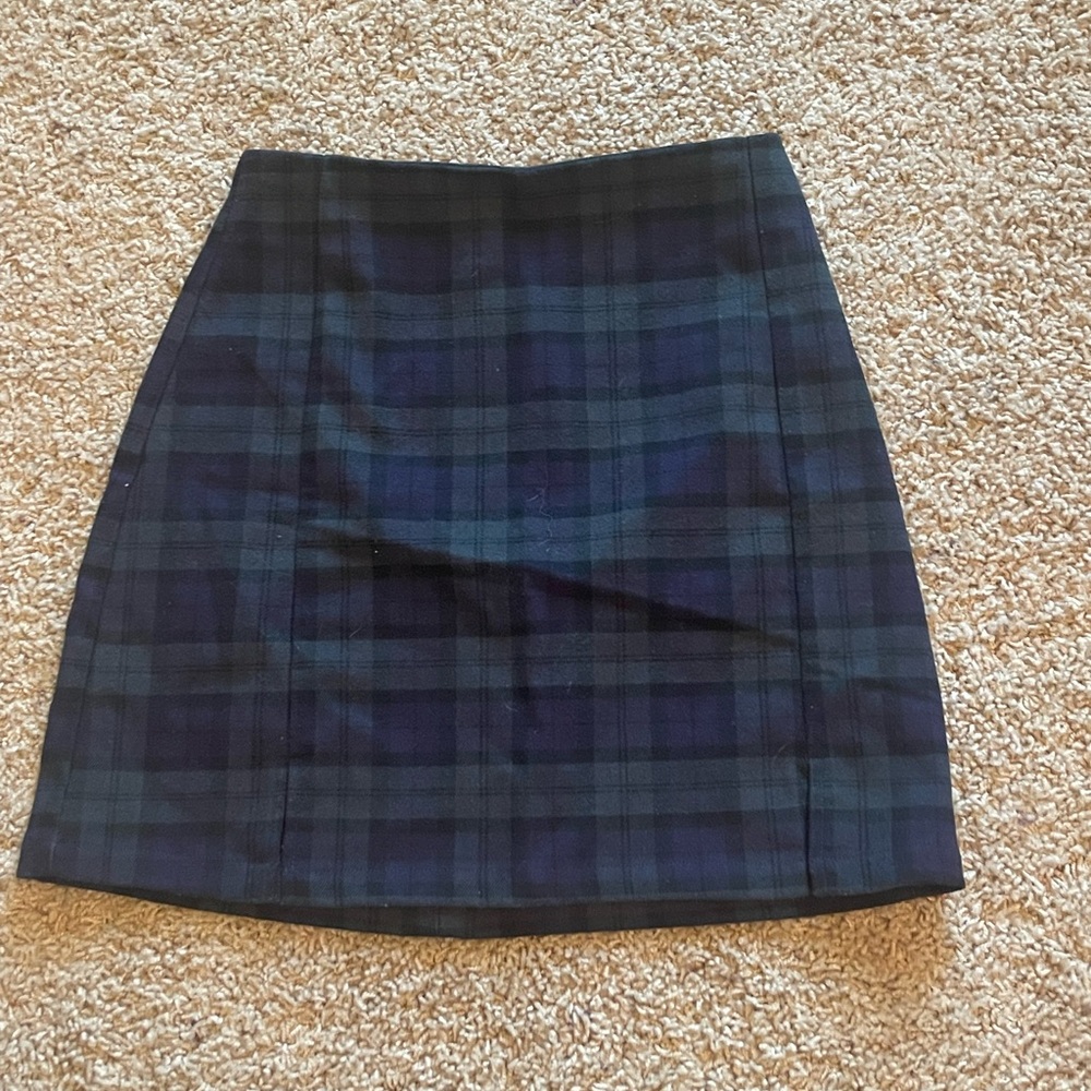 Brandy Melville Blue Green Mini Pencil Skirt